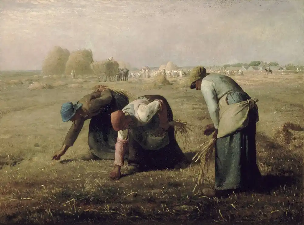 Jean-François Millet, Le spigolatrici (Des glaneuses) , 1857.Musée d’Orsay, Parigi. Pubblico dominio. Wikimedia Commons