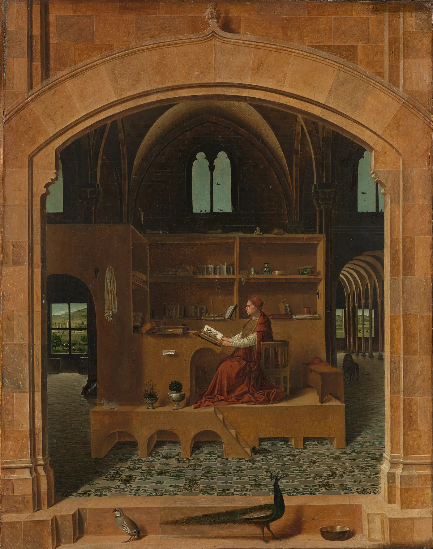 Antonello da Messina, San Girolamo nello studio, 1475 circa. National Gallery, Londra.